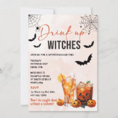 Einladung von Hexen Halloween-Party trinken (Vorderseite)