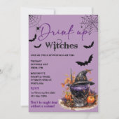 Einladung von Hexen Halloween-Party trinken (Vorderseite)