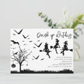 Einladung von Hexen Halloween-Party trinken (Stehend Vorderseite)