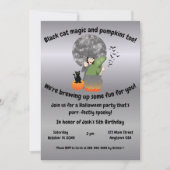 Einladung von Hexen und Schwarzen Katzen (Vorderseite)