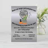 Einladung von Hexen und Schwarzen Katzen (Stehend Vorderseite)