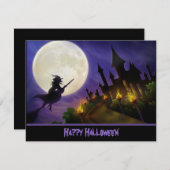 Einladung von Hexen und Spuk Haus (Vorne/Hinten)