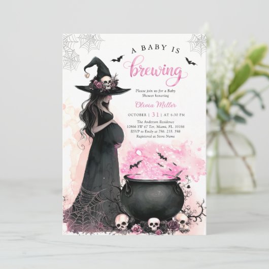 Einladung von Hexendusche (Stehend Vorderseite)