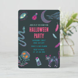 Einladung von Hexenkunst-Halloween-Party