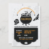 Einladung von Hexs Cauldron-Halloween-Party (Vorderseite)