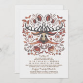 Einladung von Hirschen mit Waldtieren (Vorne/Hinten)