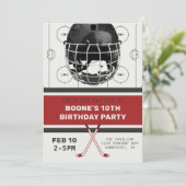 Einladung von Hockey Birthday | Hockey-Einladungen (Stehend Vorderseite)