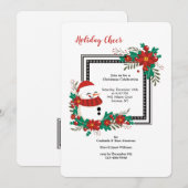 Einladung von Holiday Snowman (Vorne/Hinten)