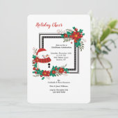 Einladung von Holiday Snowman (Stehend Vorderseite)