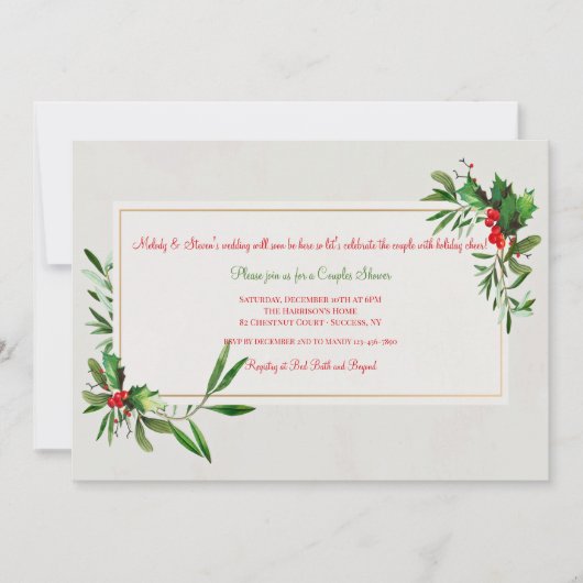 Einladung von Holly Frame Dusche (Vorderseite)