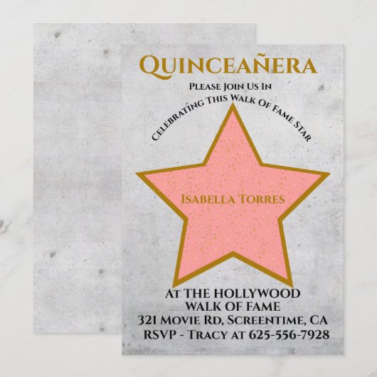 Einladung von Hollywood Star (Vorne/Hinten)