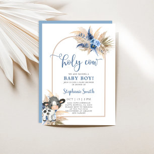 Einladung von "Holy Cow Baby Shower Boy"