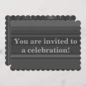 Einladung von Holzkohlestreifen (Vorne/Hinten)