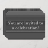 Einladung von Holzkohlestreifen (Vorne/Hinten)