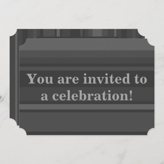 Einladung von Holzkohlestreifen (Vorne/Hinten)