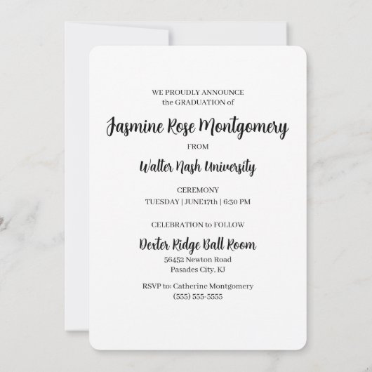 Einladung von HORZ Foto 2025 Graduation Party (Rückseite)