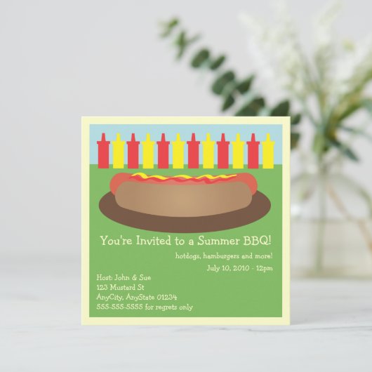 Einladung von Hotdog (Stehend Vorderseite)