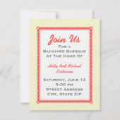 Einladung von Hotdog - Sommerrückgarten Barbecout (Rückseite)