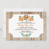 Einladung von Hufeisen und Blume (Vorderseite)