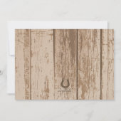 Einladung von Hufeisen und Blume (Rückseite)