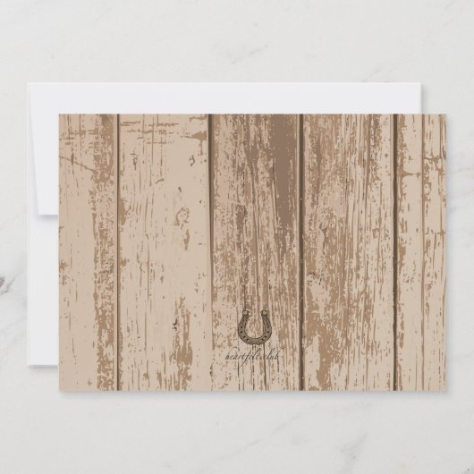 Einladung von Hufeisen und Blume (Rückseite)