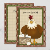 Einladung von Hühnern (Vorne/Hinten)