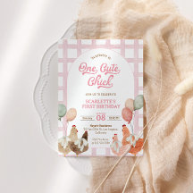 Einladung von Hühnern zum ersten Geburtstag