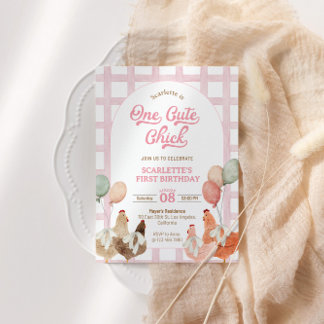 Einladung von Hühnern zum ersten Geburtstag