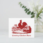 Einladung von Hühnern zum Picnic, Farmermarkt, B Postkarte (Stehend Vorderseite)