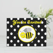 Einladung von Hummeln - Gelb / Schwarz (Stehend Vorderseite)