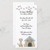 Einladung von Hunde zum Geburtstag (Vorne/Hinten)