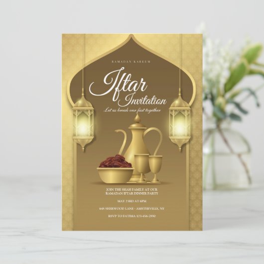 Einladung von Iftar (Stehend Vorderseite)