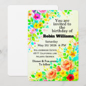 Einladung von individuell anpassbaren Kindergeburt (Vorne/Hinten)