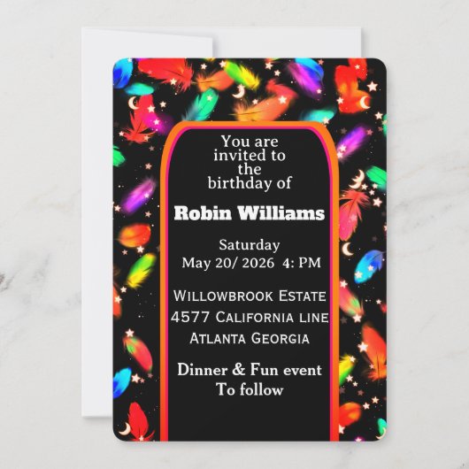 Einladung von individuell anpassbaren Kindergeburt (Vorderseite)