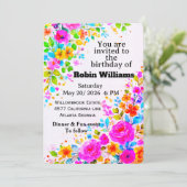 Einladung von individuell anpassbaren Kindergeburt (Stehend Vorderseite)