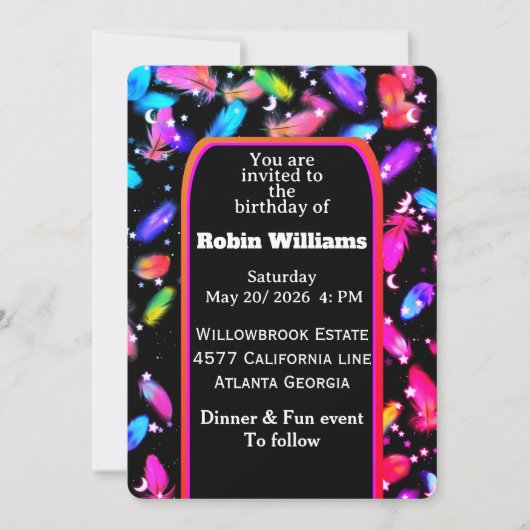 Einladung von individuell anpassbaren Kindergeburt (Vorderseite)