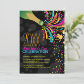 Einladung von individuell anpassbaren Silvestern (Stehend Vorderseite)