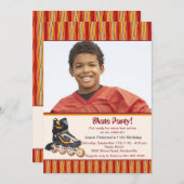 Einladung von Inline-Skate-Foto (Vorne/Hinten)