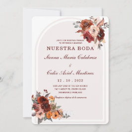 Einladung von Invitación boda marsala en español