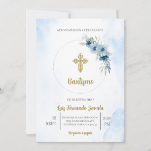 Einladung von Invitación de bautismo para niño