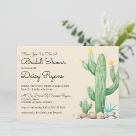 Einladung von Ivory Watercolor Cactus Bridal Showe