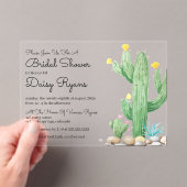 Einladung von Ivory Watercolor Cactus Bridal Showe (Insitu (Handheld))