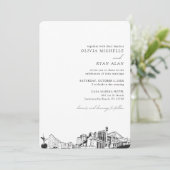 Einladung von Jacksonville Hochzeit in Urlaubsort (Stehend Vorderseite)