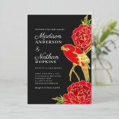 Einladung von japanischem Ito Jakuchu zum Hochzeit (Stehend vorne)