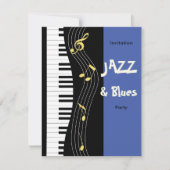 Einladung von Jazz und Blues zum Geburtstag (Vorderseite)