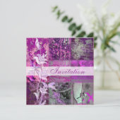 Einladung von Jeden Anlaß Lila Street Patch Floral (Stehend Vorderseite)