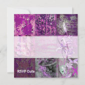 Einladung von Jeden Anlaß Lila Street Patch Floral (Rückseite)
