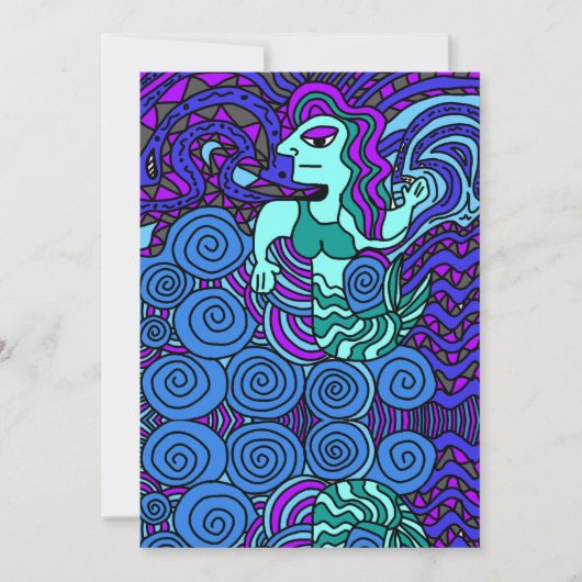 Einladung von jeden Anlässen, Meerjungfrau (Vorderseite)