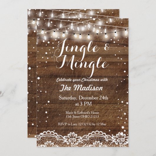 Einladung von Jingle and Mingle (Vorne/Hinten)