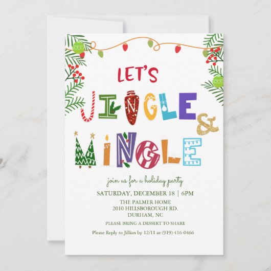 Einladung von Jingle and Mingle (Vorderseite)